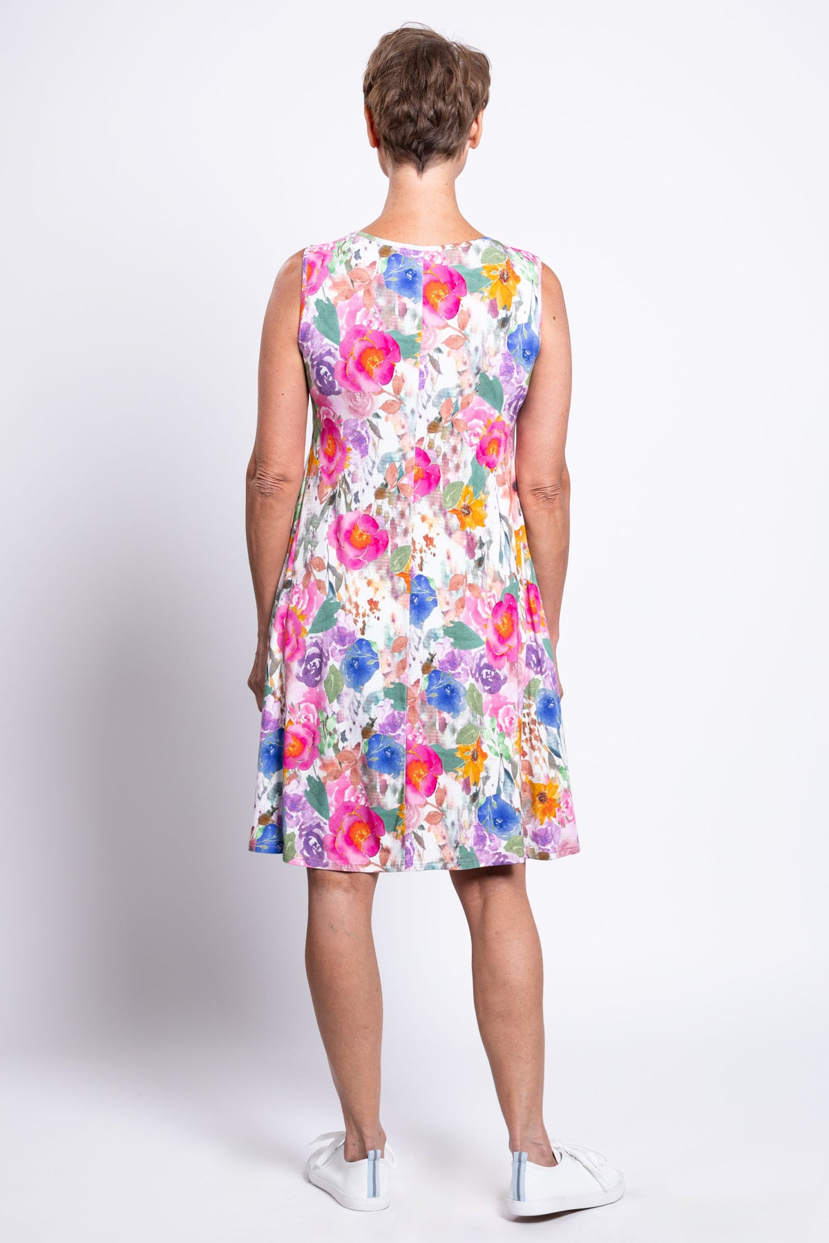 Willow Dress, Pink Bouquet, Bamboo