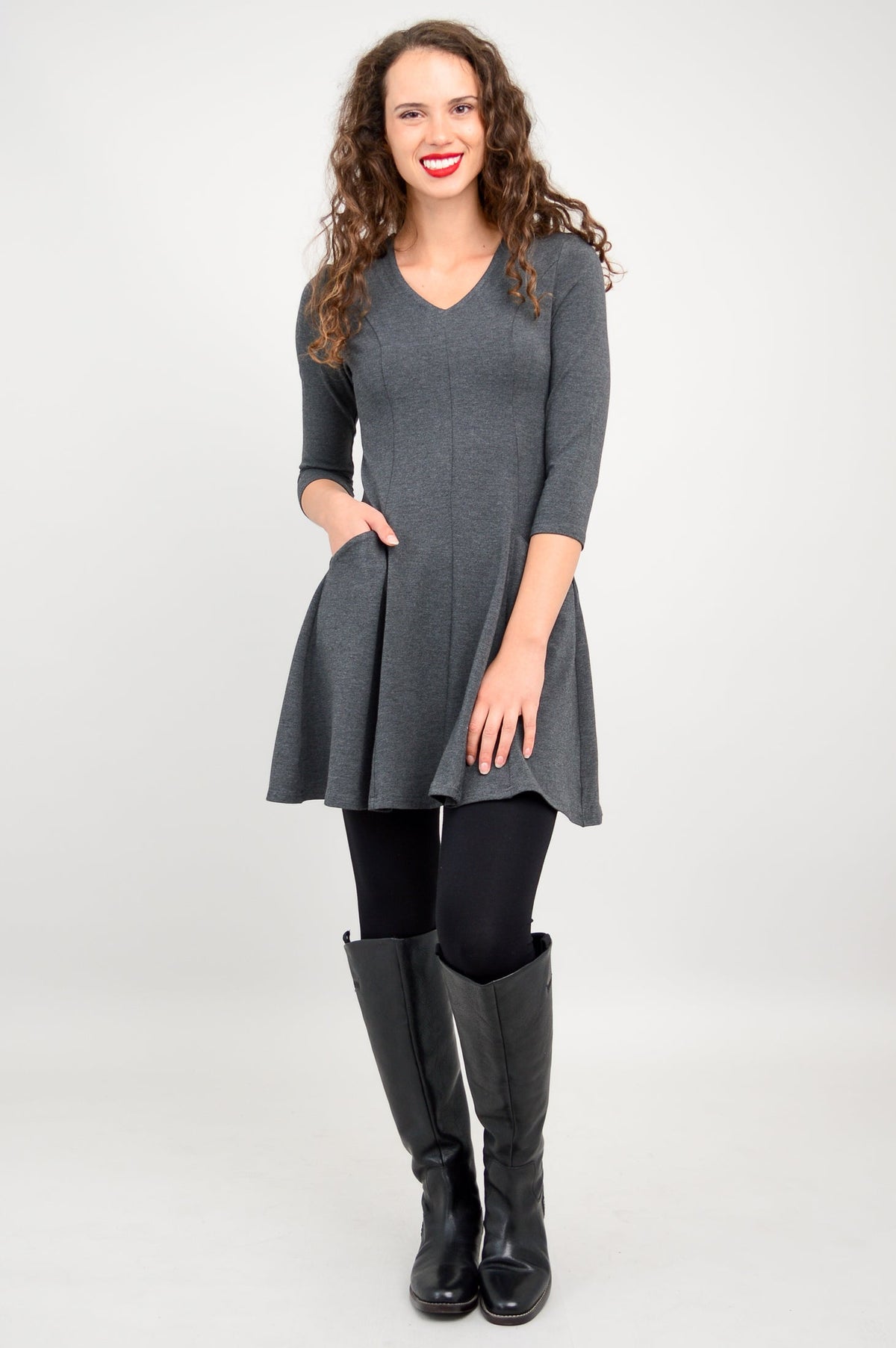 Wilma Tunic, Graphite, Bamboo - Final Sale