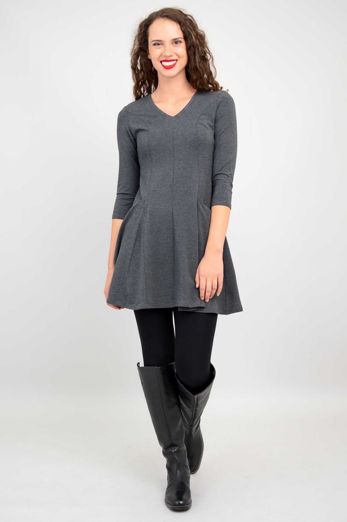 Wilma Tunic, Graphite, Bamboo - Final Sale