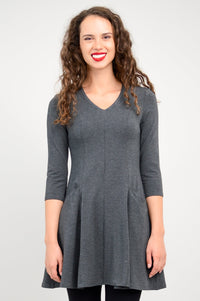 Wilma Tunic, Graphite, Bamboo - Final Sale