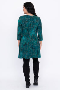 Wilma Tunic, Teal Rune, Bamboo