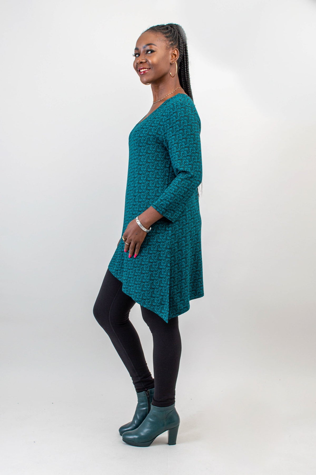 Winnie Tunic, Ocean Waves, Bamboo - Final Sale