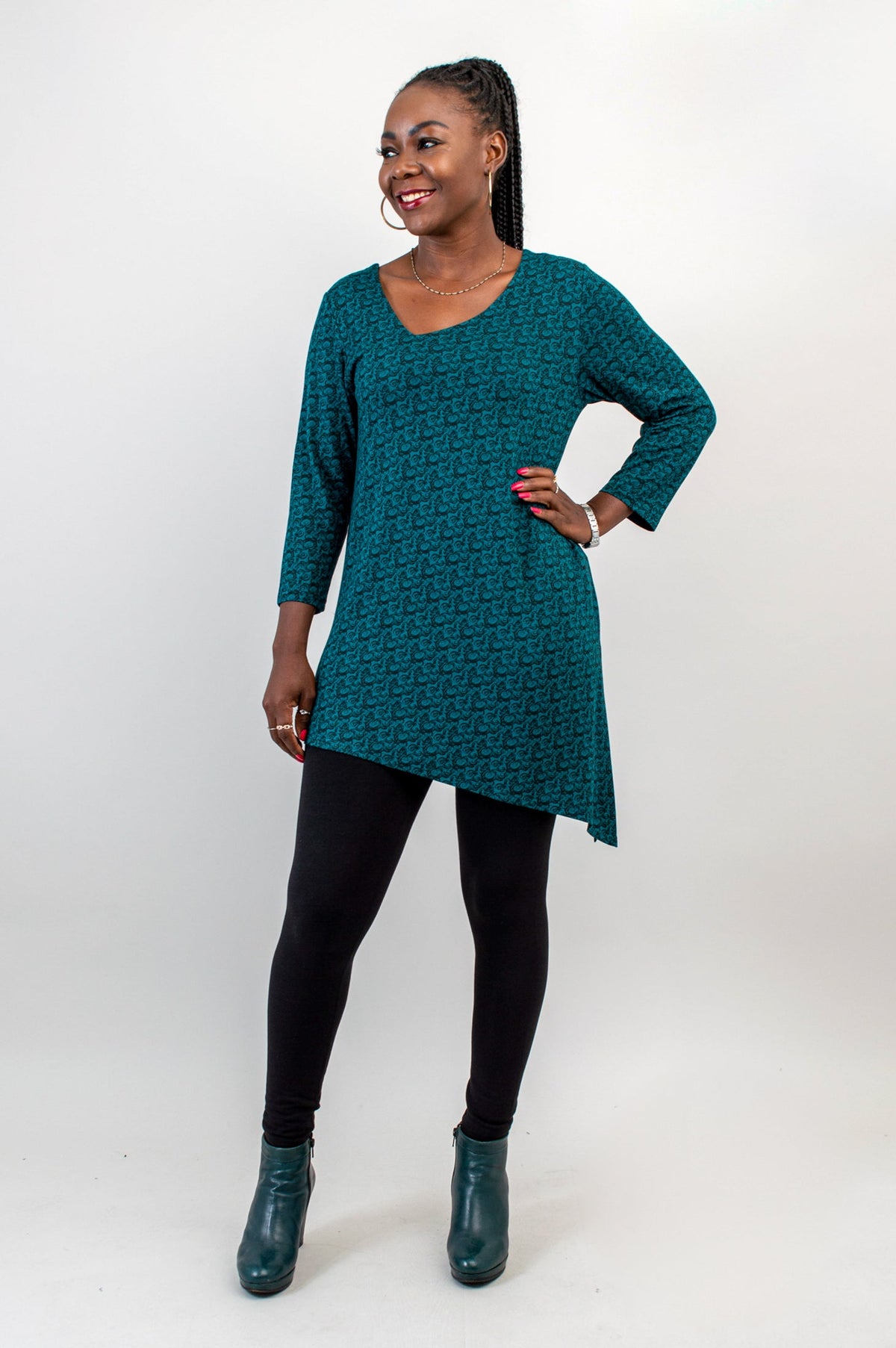 Winnie Tunic, Ocean Waves, Bamboo - Final Sale