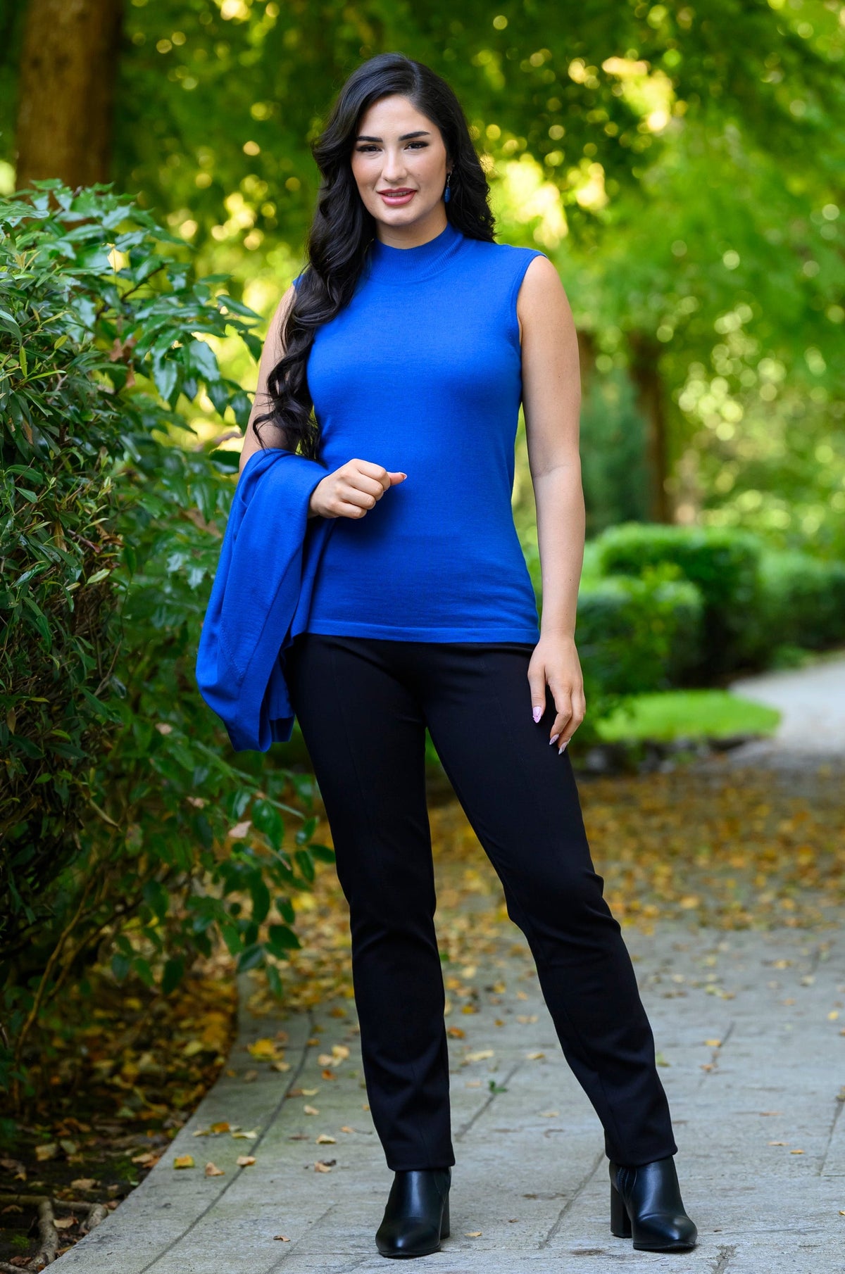 Rita Sweater, Cobalt, Merino Wool