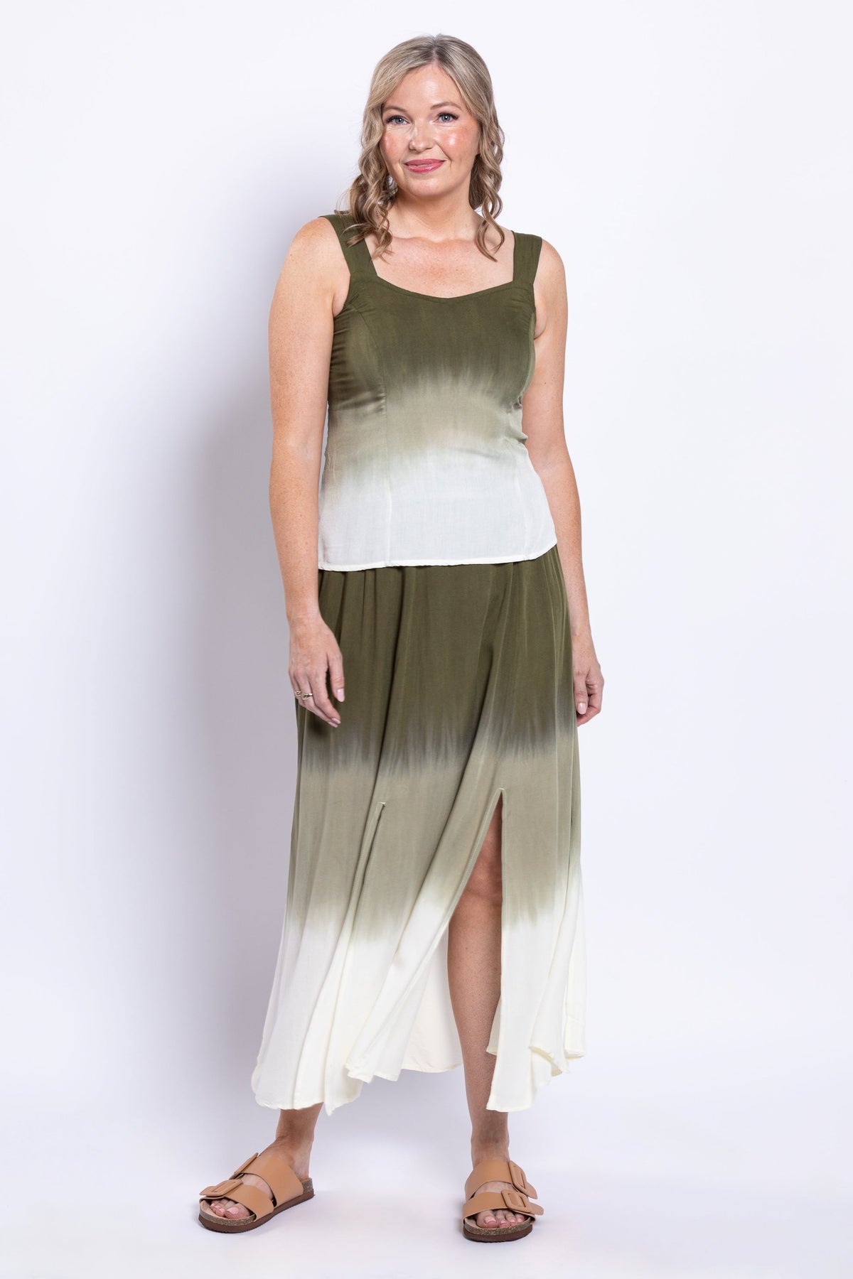 Winsome Tank, Green Dip-Dye