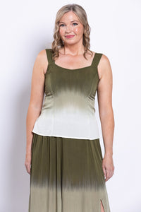 Winsome Tank, Green Dip-Dye