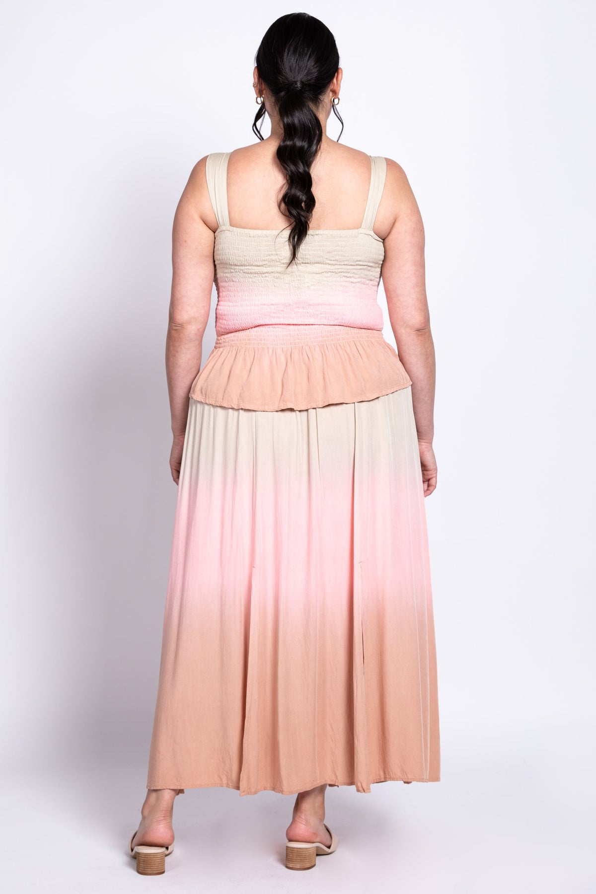 Winsome Tank, Tan Dip-Dye