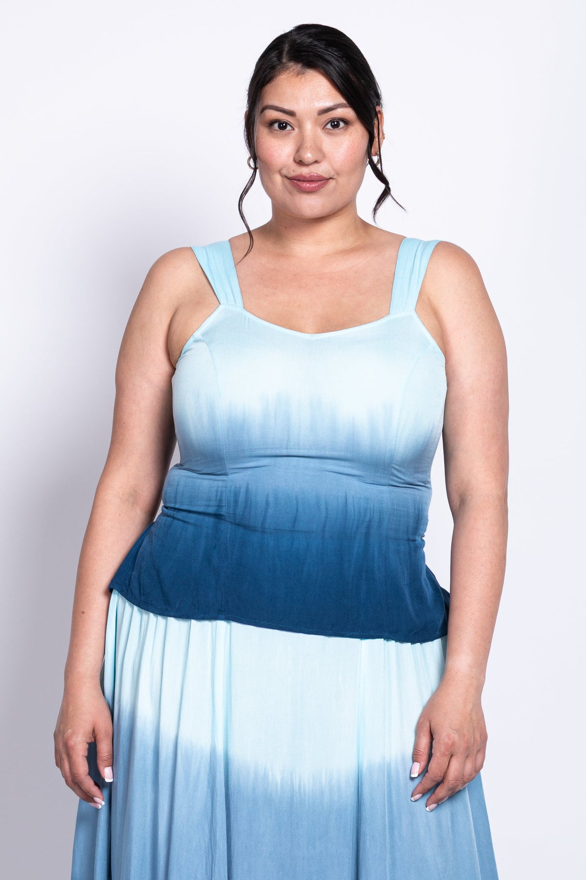 Winsome Tank, Turquoise Dip-Dye