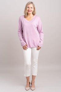 Wishes Sweater, Dusty Rose, 100% Merino Wool