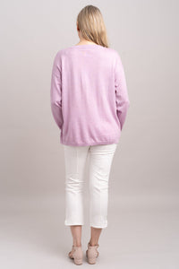 Wishes Sweater, Dusty Rose, 100% Merino Wool