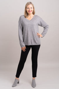 Wishes Sweater, Greyish Shadow, 100% Merino Wool