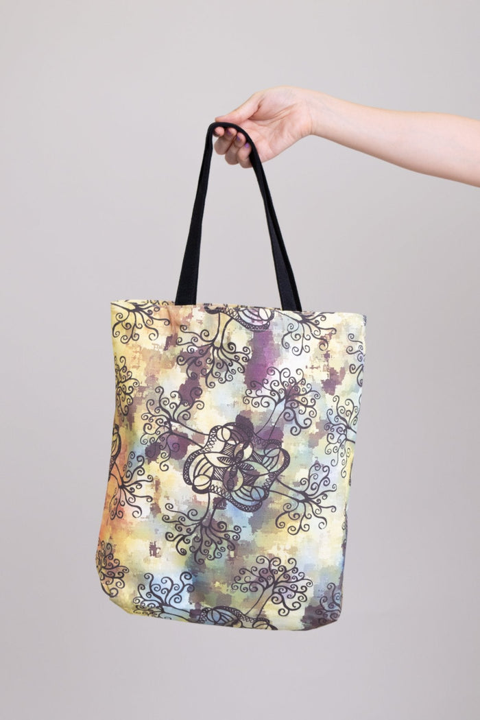 Artsy tote bag.