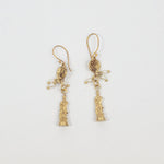 Gold Mini Buddha Pearls Earrings - Blue Sky Clothing Co