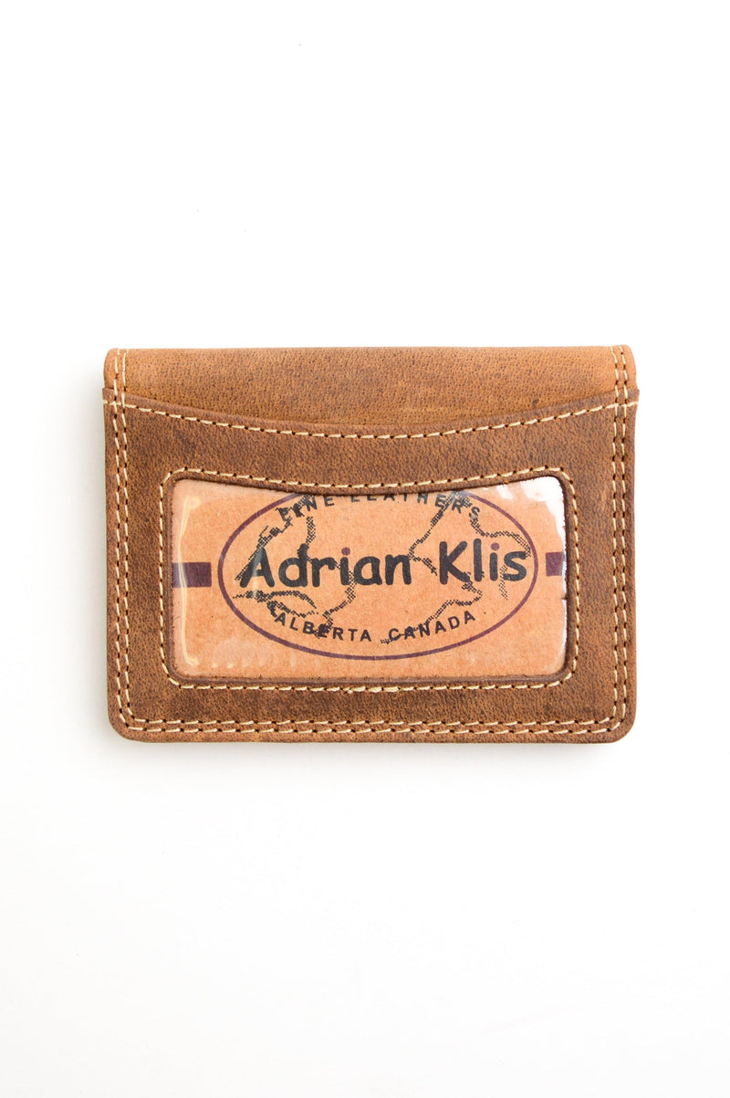 Adrian Klis 266 Card Holder, Tan, Buffalo Leather