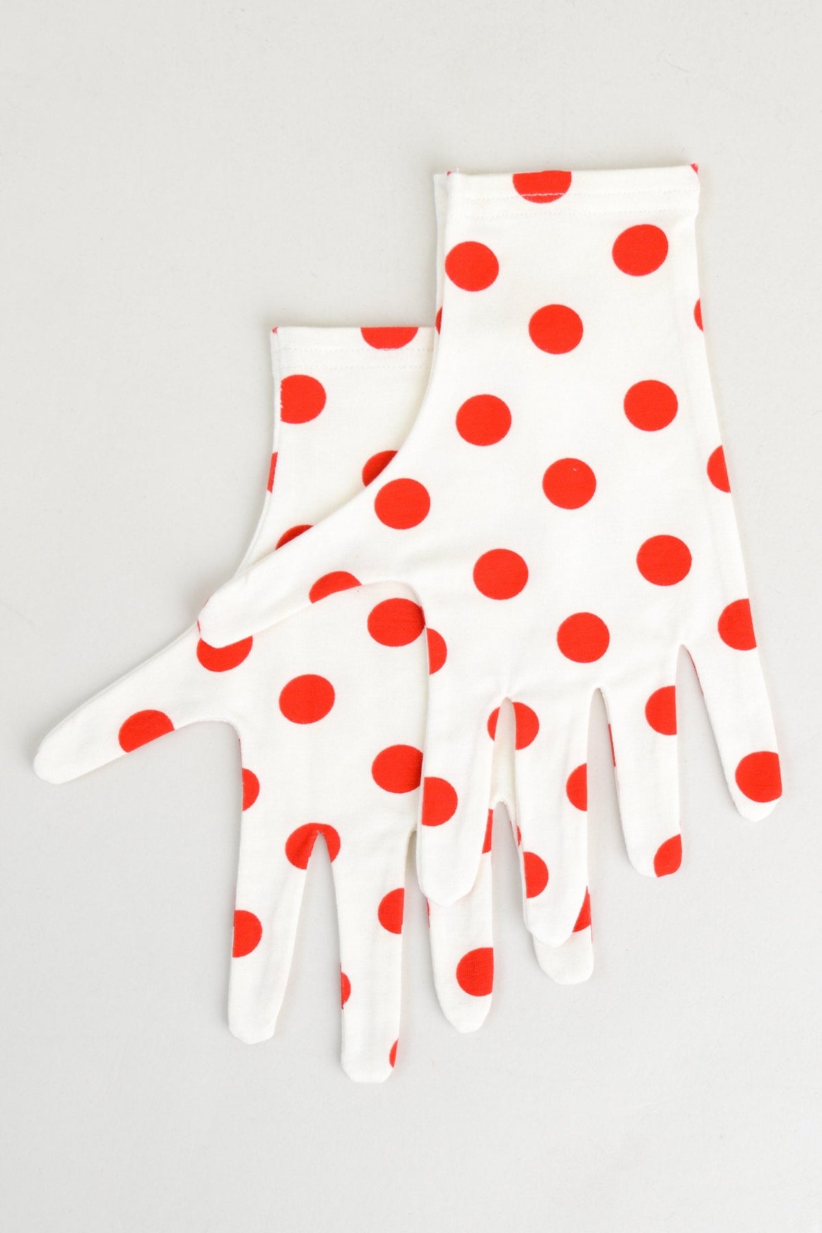 Bamboo Gloves, Red Polka