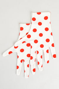 Bamboo Gloves, Red Polka