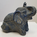 Cement Blue Painted Elephant - Blue Sky Clothing Co