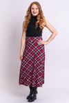 Gillian Skirt, Red Stuart, Bamboo - Blue Sky Clothing Co