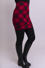Heather Skirt, Red Plaid, Bamboo - Blue Sky Clothing Co