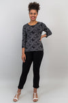 Margorie Top, Retro Floral, Bamboo- Final Sale