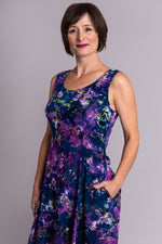 Sara Dress, Purple Palace, Batik Art - Blue Sky Clothing Co