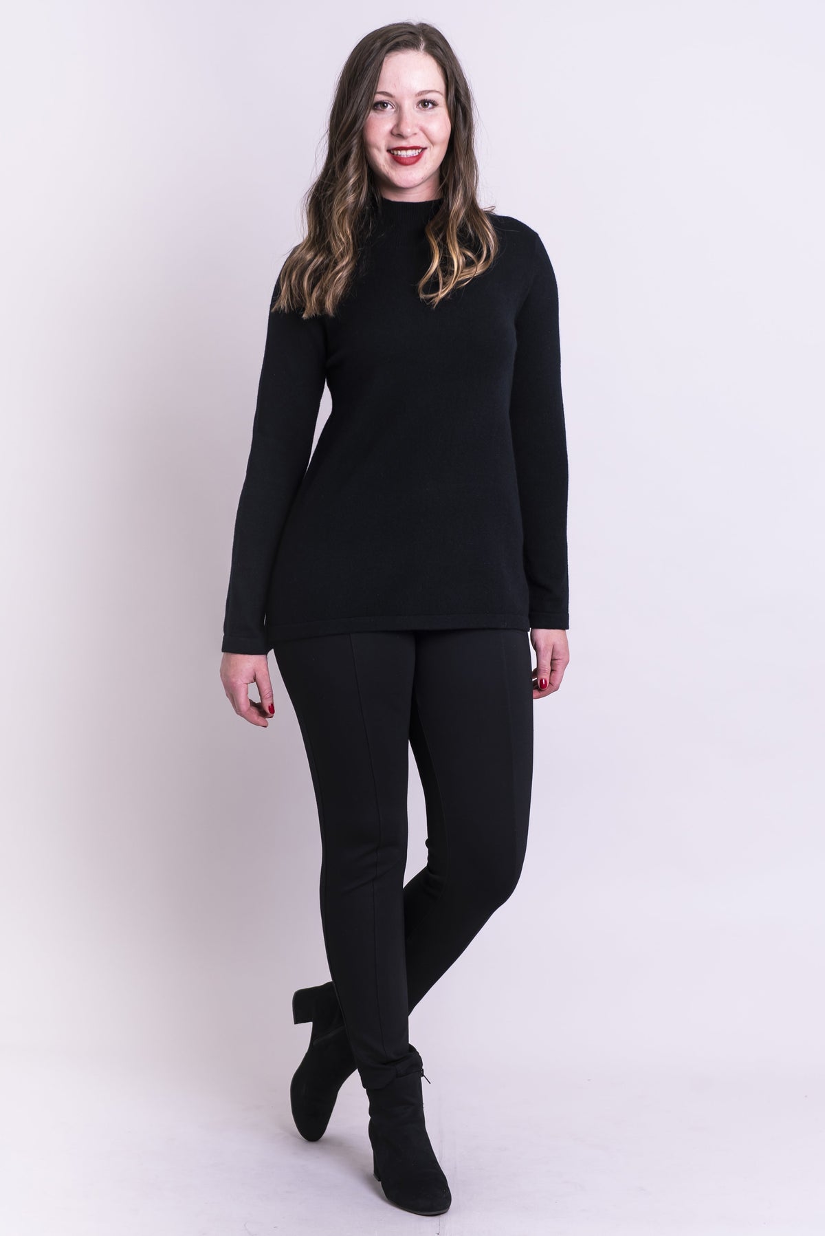 Simone Sweater, Onyx, Cashmere - Blue Sky Clothing Co